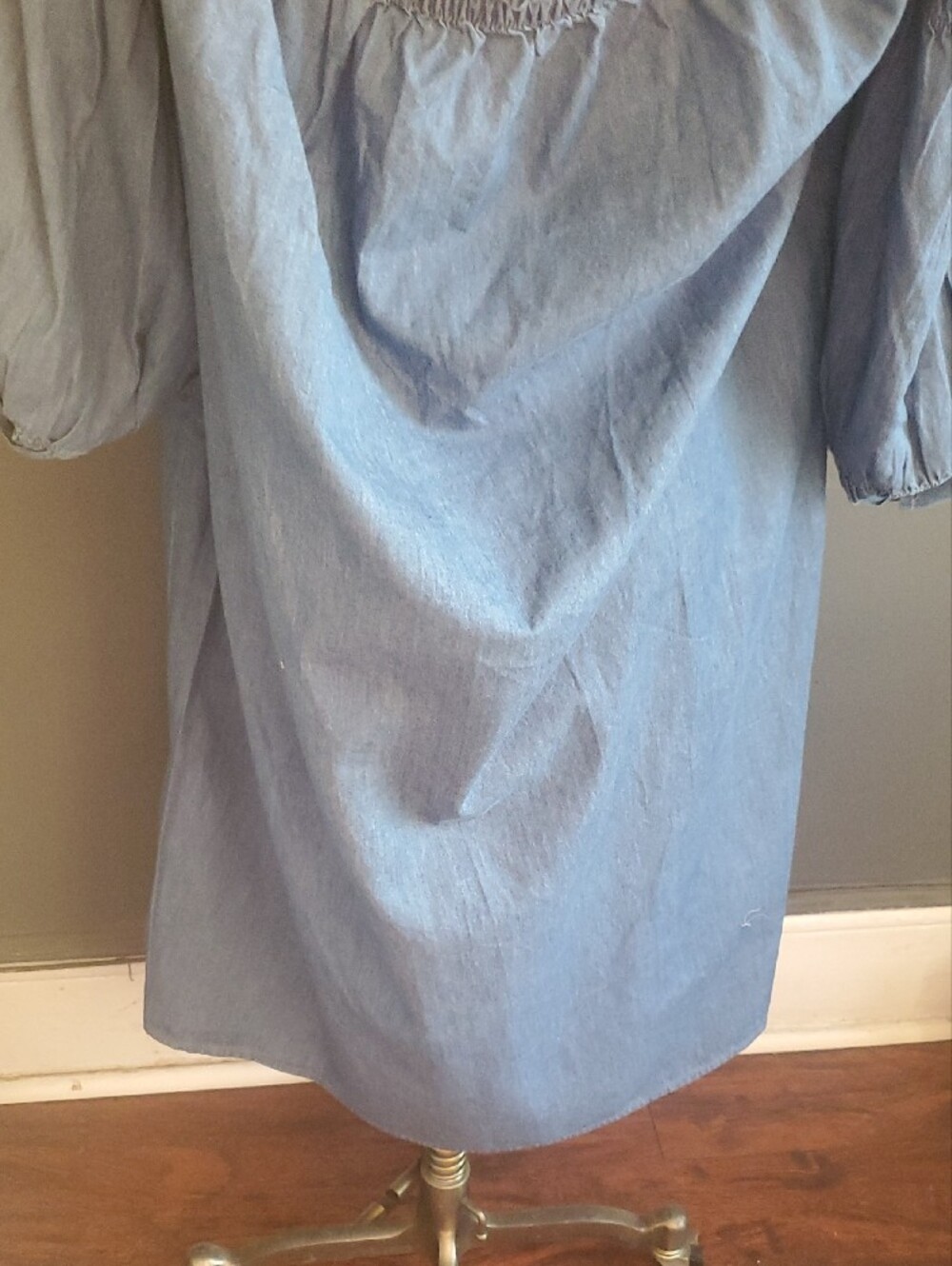 Blue Off-Shoulder Embroidered Dress Size XXL - Picture 7 of 12